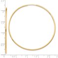 thumbnail image 4 of 10k Yellow Gold Endless Tube Hoop Earrings Round, 4 of 8
