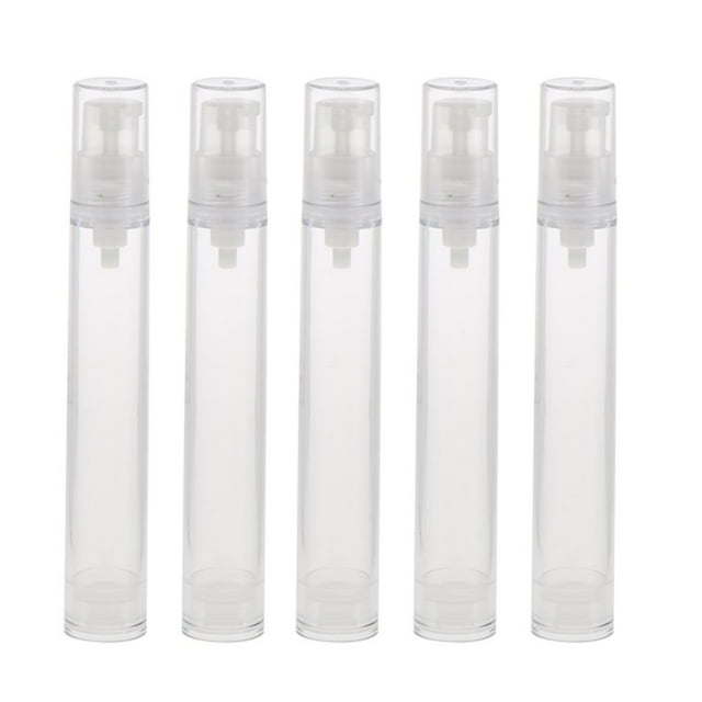 5 Unids / Botella De Bomba De Tratamiento Vacía Para Crema De ón, Envases De Plástico Botellas éticas Para Viajes - 15ml Sunnimix Botella vacía cosmética