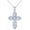 Style 2- Opal Cross, variant on Cross Necklace for Women 925 Sterling Silver Moissanite Cross Pendant Jewelry Gift Religious Christian Baptism Easter Gifts for Women with Silver Chain