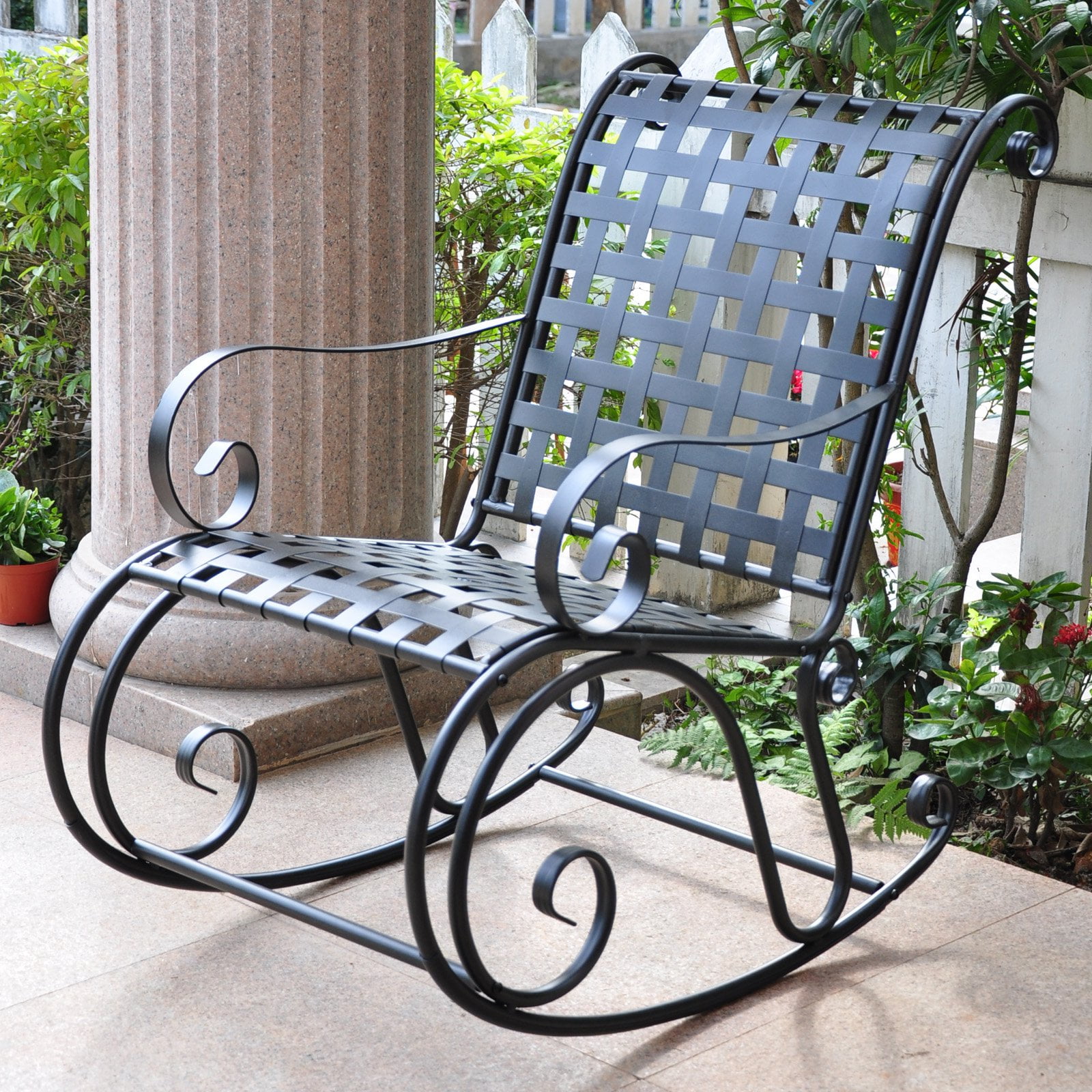 Wrought Iron Rocking Chair Patio Furniture Patio Designs
