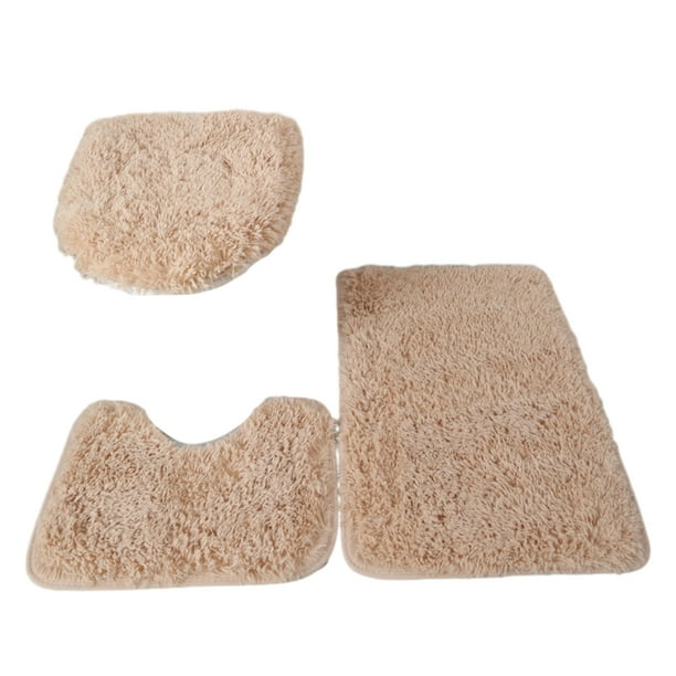 Advancent 3 paquetes/lote de alfombras de baño que no se desprenden, textura , fuerte absorción de agua, baño de fácil limpieza Juegos de accesorios de baño Camello