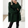 thumbnail image 4 of BTFBM Sweaters for Women Fall Long Sleeve Mock Neck Cable Knit Oversized Sweater Pullover Tops Thick Winter Clothes, 4 of 9