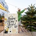 thumbnail image 5 of Happy New Year Garden Flag 12x18 Inch Double Sided Burlap Firework Christmas Yard Flags Champagne Balloon Celebration Banner for Winter Holiday Party Yard Outdoor Decoration(ONLY FLAG), 5 of 6