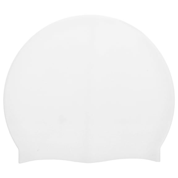 NICERIO White Sports Elastic Swimming Hat Silicone Material Soft Flexible Swim Cap