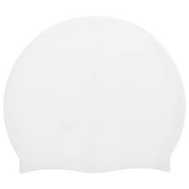 NICERIO White Sports Elastic Swimming Hat Silicone Material Soft Flexible Swim Cap