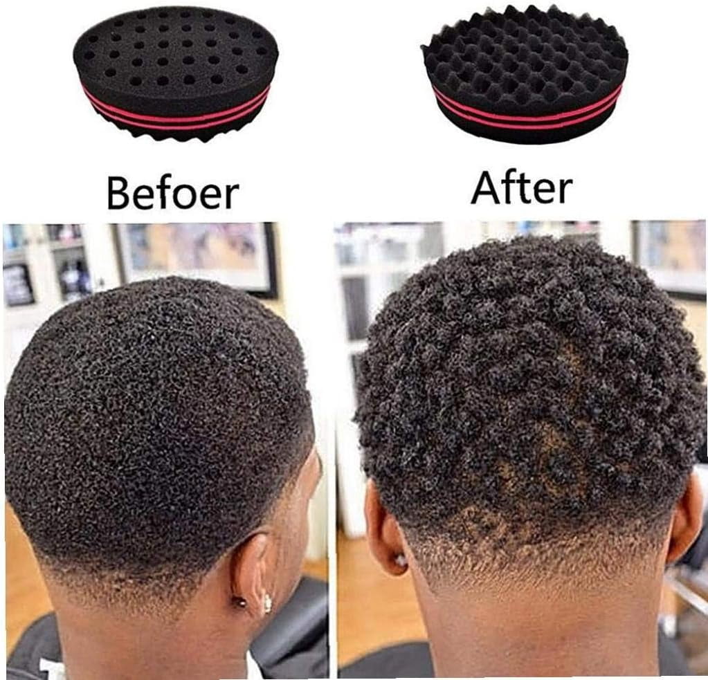 Hair Sponge Brush for Twists and Dreads, Locking Twist Afro Curl Coil Wave Hair Sponge (Black).