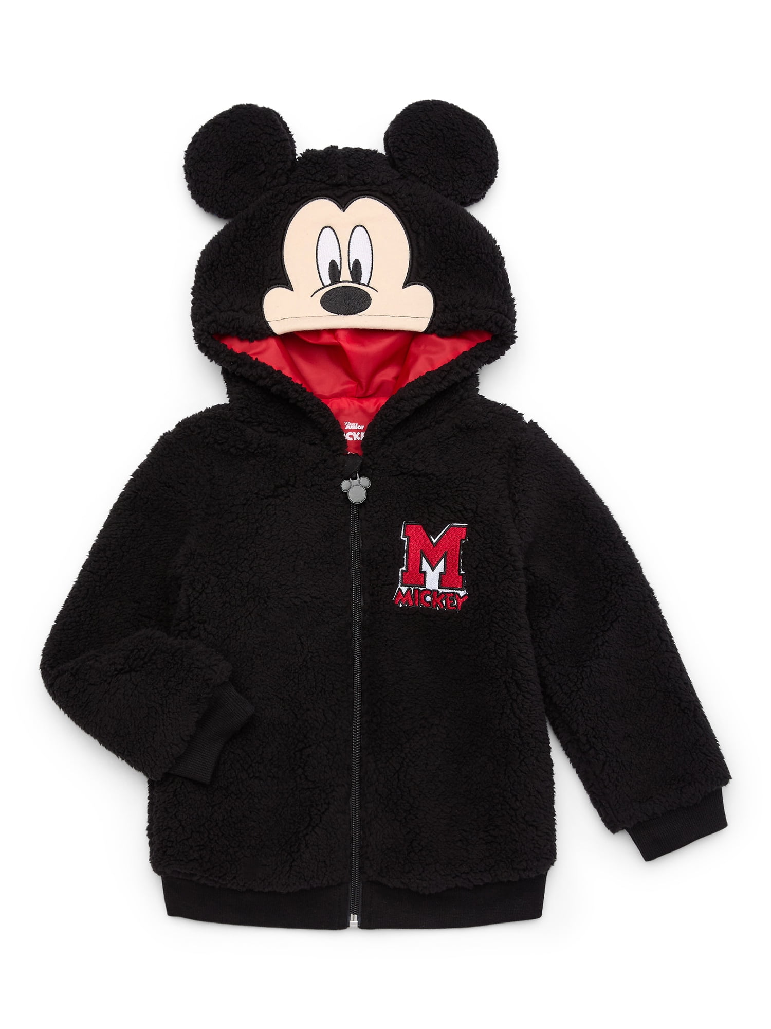 Mickey Mouse Toddler Boys Plush Fleece Full-Zip Cosplay Hoodie, Sizes 12M-5T