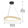 thumbnail image 3 of Artika Bjorn LED Pendant Light, White Diffuser, 5CCT, Wood Effect and Matte Black, 3 of 9