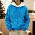 thumbnail image 4 of Aoiroe Men's Casual Fleece Sherpa Lined Hoodie,Men's Heavy Hoodie,Casual Long Sleeve Shirts,Men's Solid Pullover Hoodies,Winter Warm Pullover Hooded Sweatshirt Sky Blue 3XL, 4 of 5