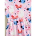 thumbnail image 6 of Toddler Girls Dress Cartoon Hen Rooster Print Round Neck Fly Sleeve Casual Dress Princess Dress, 6 of 8