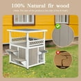 thumbnail image 5 of Gowoodhut Two Story Cat House Outdoor Weatherproof, Wooden Outside Feral Cat Shelter with Large Balcony, Escape Doors, Easy Installation, 5 of 7