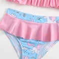 thumbnail image 5 of NIEWTR Girls Swimsuit Bikini Set,Criss Cross Bathing Suits for Girl Two Piece Solid Color Girls' Swimwear for 7-16 Years Summer Beach Swimwear 3-4 Years,Pink, 5 of 6