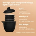 thumbnail image 6 of Porcelain Chinese Gongfu Tea Sets for Adults Portable Kungfu Teapot and Cup Set Small Ceramic Tea Party Set Travel Teaset with Lid for Home Gifting Outdoor and Office (Black), 6 of 16