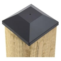 (32 Pack) New Wood Fence Post Black 6X6 (5 5/8") Pressure Treated Wood Made In USA (32)