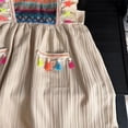 thumbnail image 6 of ITSAME Dress for Girls, Square Neck Bohemian Style Flutter Ruffle Summer Fashion Casual Dress with Pockets Khaki 6-7T, 6 of 8