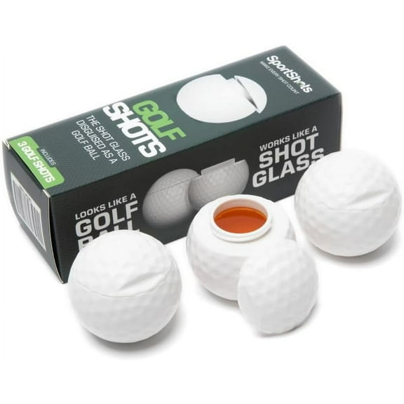 Golf Shots - Golf Ball Shaped Shot Glass, White$$Home Decor, Kitchen, & Other