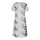 thumbnail image 5 of ICHUANYI Clearance Fashion Women Casual V Neck Printing Loose Elastic Short Sleeve Dress Skirt(White, S) ICHUANYI WER2023081012344, 5 of 5