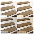 thumbnail image 6 of Pure Era Bullnose Carpet Stair Treads Protector Cover 9" x 30" Indoor Non Slip Self Adhensive (Set of 14,Camel Brown), 6 of 9