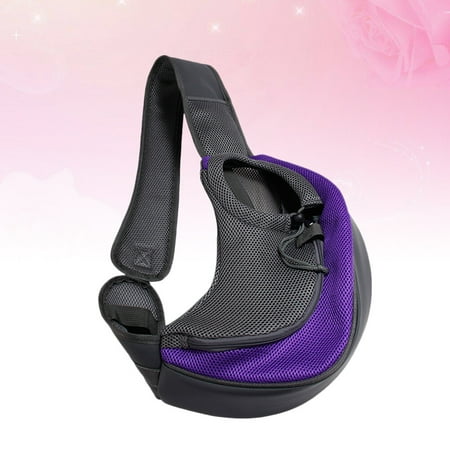 WHAMVOX Pet Carriers Pet Carrying Shoulder Bag Polyester Cross-Body Bag Pet Single Shoulder Bag Size L Purple