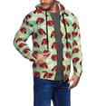 thumbnail image 2 of Uemuo Red Ladybugs And Leaf for Men's Fashion Full-zip Hoodies & Sweatshirts with Kangaroo Pocket, Zip-up Hooded Sweatshirt, Moisture Wicking & Breathable-X-Large, 2 of 5