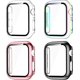 thumbnail image 1 of Estuche Compatible Apple Watch LANNMXG 42 mm Protector de pantalla templado HD paquete de 4 negro/trans, 1 of 5
