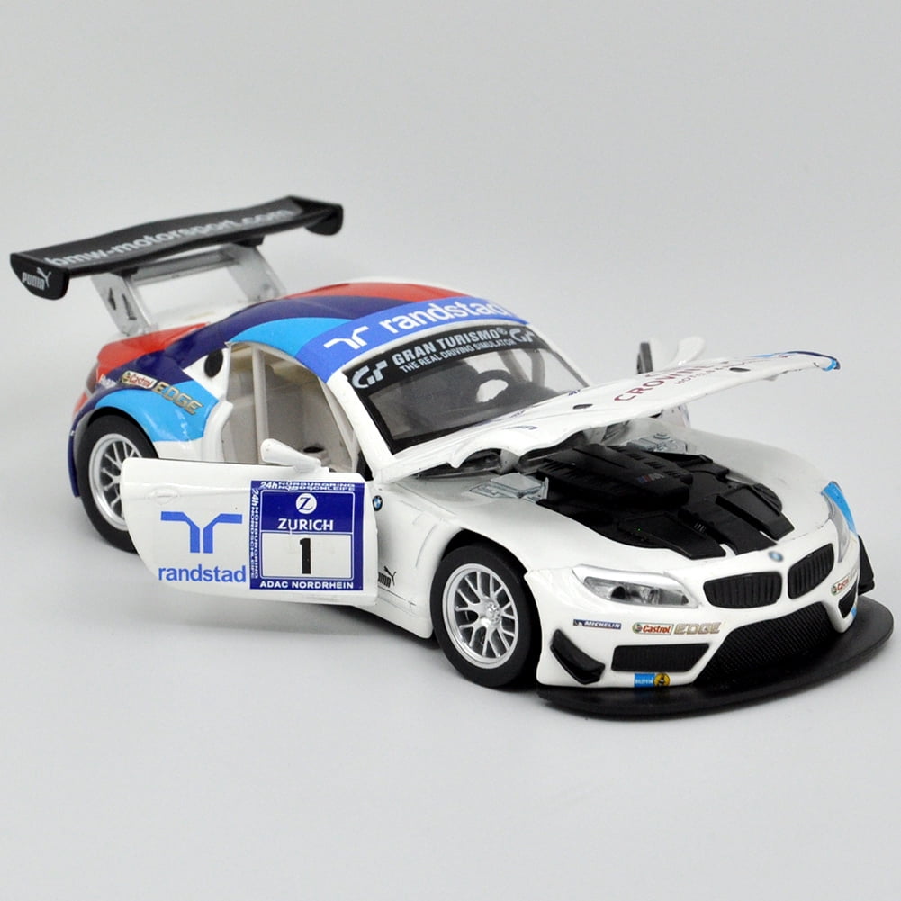 1: 32 Suitable for BMW Z4 GT3 Alloy Simulation Car Die Casting Model Dynamic Sound and Light Toy Series Collectibles Boy's Birthday Gift