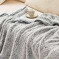 thumbnail image 3 of EMME Fuzzy Fleece Blanket Warm Large Queen Size Ultra Soft Sherpa Blanket Microfiber Cozy Blanket for Bed Couch Sofa Lightweight Reversible Thick Blanket (Grey, 50"x60"), 3 of 5