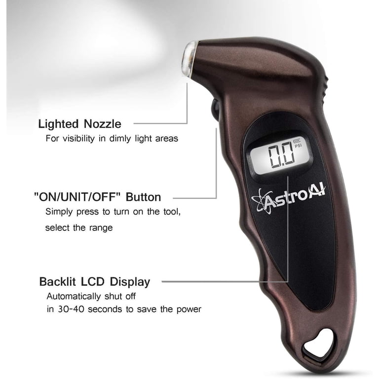 AstroAI Digital Tire Pressure Gauge, Backlit LCD, 150 PSI photo 7