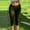 Army Green, variant on Asgosdo Women's Capris Pants High Waisted Solid Color Side Slit Slim Fit Stretchy Casual Yoga Trousers