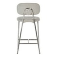 thumbnail image 6 of TOV Furniture Ariana Grey Linen Counter Stool with Silver Frame (Set of 2), 6 of 9