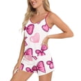 thumbnail image 2 of Stamzod Pajamas for Women Set Sleeveless Sleepwear Summer Shorts Pjs Soft 2 Piece Lounge Sets Red X S, 2 of 2