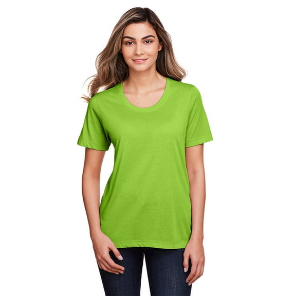 Ladies' Fusion ChromaSoft™ Performance T-Shirt - ACID GREEN - 2XL