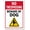 Warning Sign 3, variant on Beware of Dog No Trespassing Vicious Dog 8"x12" Metal Sign with Dog Symbol, Warning Sign for Wall or Fence, Pet Security Sign
