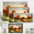 thumbnail image 4 of Designart 'The Wood River On A Decline In An Orange Autum Summer' Lake House Framed Canvas Wall Art Print, 4 of 5
