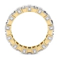 thumbnail image 4 of Baguette & Round Shape Lab Grown Diamond Jordan Eternity Ring For Women | 5 Carat IGI Certified 14K Yellow Gold | FG-VS Quality Friendly Diamonds Eternity Ring Size 6, 4 of 4