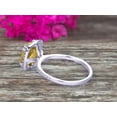 thumbnail image 6 of 2.05 Carat 7mm Cushion Cut Champagne Diamond Moissanite Engagement Ring on 10k White Gold, 6 of 6