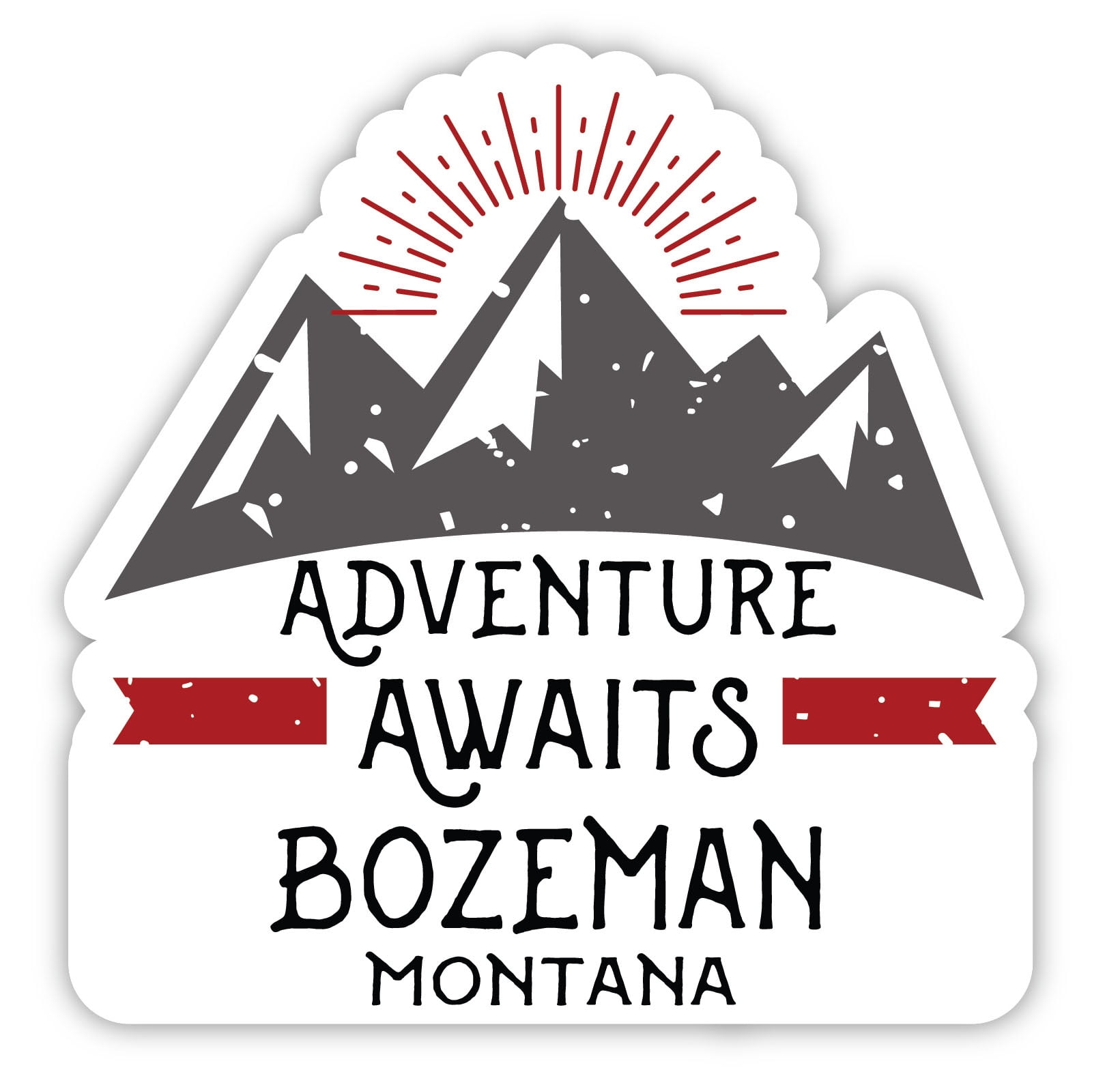 Bozeman Montana Souvenir 4-Inch Vinyl Decal Sticker Adventure Awaits Design  - Walmart.com