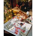 thumbnail image 2 of Snowman Christmas Placemats Set of 4 Winter Christmas Tree Snowflakes Linen Heat Insulation Washable Place Mats, Rustic Non-Slip Table Mats for Dining Table Party Kitchen Decor,13x19 Inch, 2 of 4