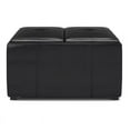thumbnail image 3 of Avalon Table Basse Ottomane de Rangement 34 Po.W en Cuir Synthétique Noir Minuit, 3 of 7