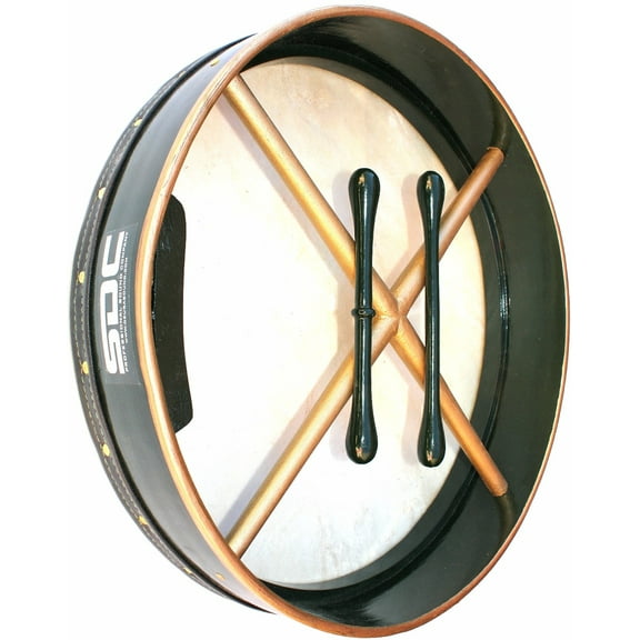 BODHRAN GREEN 18" WITH BAG AND 2 TIPPERS GREAT DEAL