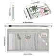 thumbnail image 3 of JIALIOU Nylon Trifold Card Wallet with ID Window Zipper Pocket for Men Women Teen Flamingos and Palm Trees, 3 of 7