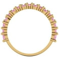 thumbnail image 5 of 0.98 ctw Wedding Band for Women - 14K Yellow Gold Simulated Pink Diamond Stackable Eternity Ring, 5 of 6