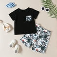 thumbnail image 2 of Utlike Toddler Boys Outfits Sets Short Sleeve Tree Prints T Shirt Tops And Shorts Set&Outfits Boys Breathable Clothing Sets Size 18 Months-24 Months, 2 of 6