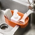thumbnail image 3 of Fregaderos de cocina drenaje colgando basura basura basura bastidor de bastidor de bastidores antideslizantes Gadget del hogar para herramientas de limpieza Artículos de tocador Naranja Inevent HA011870-03, 3 of 7