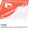 thumbnail image 4 of Unique Bargains Flammable Liquid Hazardous Class 3 Warning Stickers Adhesive Labels Red 200 pcs, 4 of 5