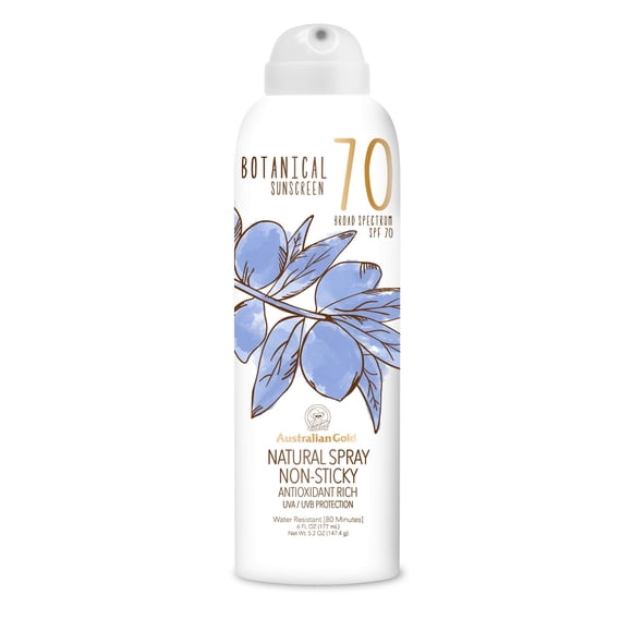 Protector solar en aerosol Australian Gold Botanical SPF 70 177 ml