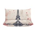 thumbnail image 4 of 3PCS Eiffel Tower Duvet Cover Set Twin, 1 Duvet Cover And 2 Pillowcase, Duvet Cover for Kids Girls Boys And Teens, 4 of 6