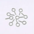 thumbnail image 4 of U8MO 400pcs Metal Screw Eye Pins Bails 14X7mm Half Drilled Hooks Eyelets Threaded Eye-Gold, 4 of 6