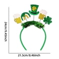 thumbnail image 3 of Gyujnb St. Patrick's Day Headband - Happy St. Patrick's Day Leprechaun Hat Design Irish Festival Party Accessory,One Size, 3 of 4