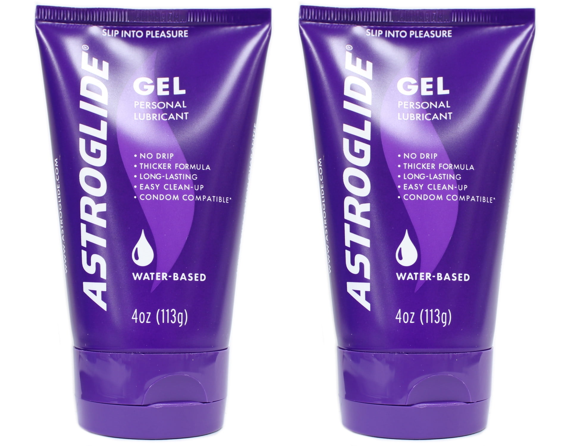 Astroglide Personal Lubricant Gel Water Based Easy Clean Up 4 oz, 2-Pack